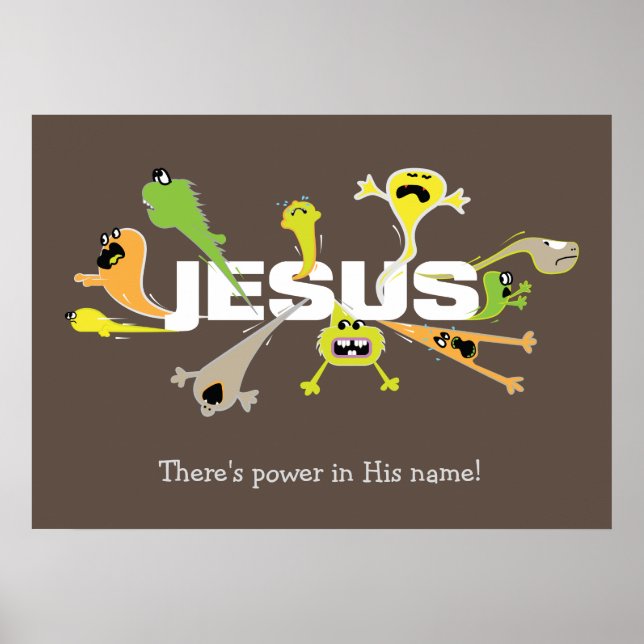 Beängstigender Jesus Poster (Vorne)
