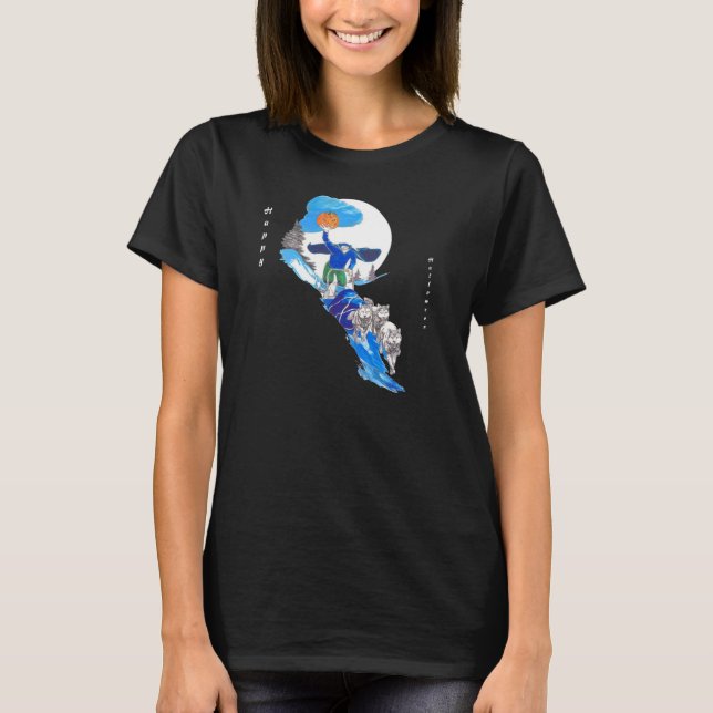Beängstigender kopfloser Hund Musher Halloween T-Shirt (Vorderseite)
