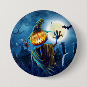 Beängstigender Kürbis Halloweens Szenen-(5) alle Button