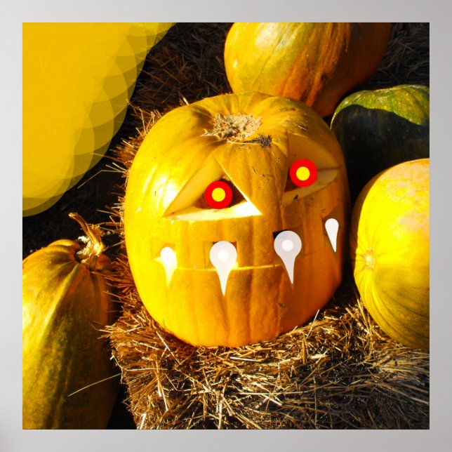 Beängstigender Kürbis Poster (Vorne)