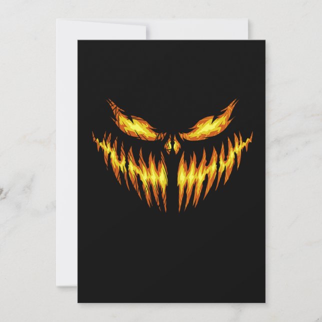 Beängstigender Kürbiskeil Halloween Gefallen Idee Einladung (Vorderseite)