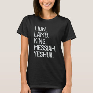 Beängstigender Lion Lamb König Messiah Yeshua Chri T-Shirt