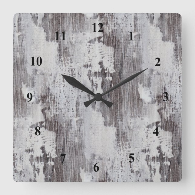 Beängstigender Maui Whitealkaeiche Quadratische Wanduhr (Vorderseite)