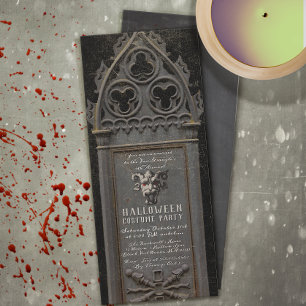 Beängstigender Monster Halloween-Party Friedhof Gr Einladung