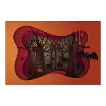 Beängstigender Paferschnitt-Baum im Friedhof