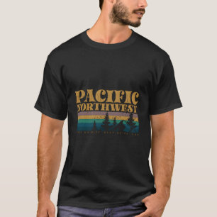 Beängstigender Pazifik Nordwestberg Rainier wasche T-Shirt