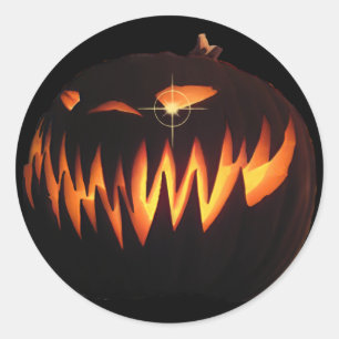 Beängstigender Pumpkettenaufkleber Runder Aufkleber