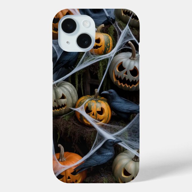 Beängstigender Pumpkin Web Halloween iPhone / iPad Case-Mate iPhone Hülle (Rückseite)