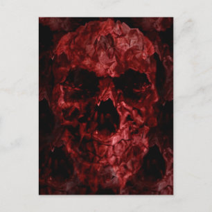 Beängstigender Rötelschädel aus Horror Postkarte