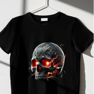 beängstigender Rotschädel-T - Shirt