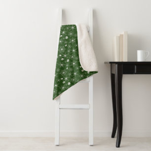 Beängstigender Schädel Weihnachten Schneeflocken g Sherpadecke
