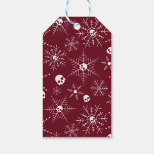 Beängstigender Schädel Weihnachten Schneeflocken r Geschenkanhänger
