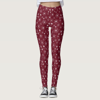 Beängstigender Schädel Weihnachten Schneeflocken r Leggings