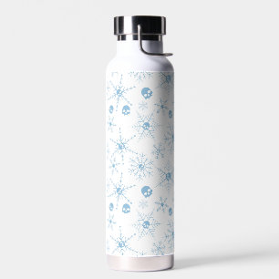 Beängstigender Schädel Weihnachten Schneeflocken w Trinkflasche