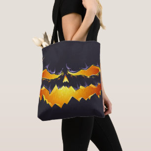 Beängstigender Schwarzer Jack O'lantern Tasche