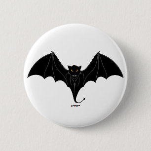 Beängstigender schwarzer Schläger Button