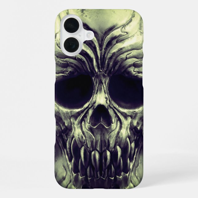 Beängstigender Skull-Handy-Fall iPhone 16 Plus Hülle (Rückseite)