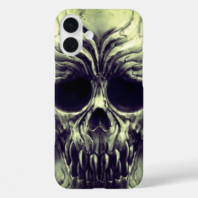 Beängstigender Skull-Handy-Fall iPhone 16 Plus Hülle (Rückseite)