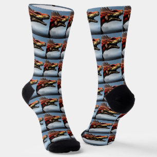 Beängstigender Spinosaurus Dinosaur, Socken