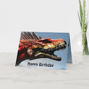 Beängstigender Spinosaurus Dinosaurier, Geburtstag Karte