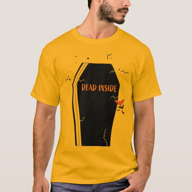 Beängstigender Spott im Sarg-Halbzeug T-Shirt (Vorderseite)