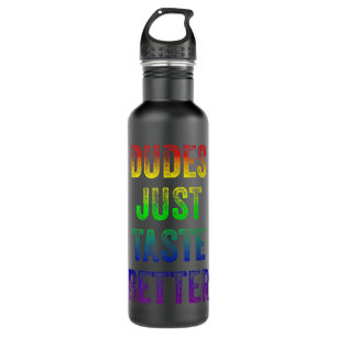 Beängstigender Text Funny Gay Pride Typ Geschmack  Edelstahlflasche