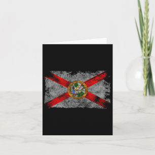 Beängstigender Vintager Retro Usa Patriotic Fl Sta Karte