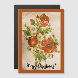 Beängstigender Vintager Viktorianischer Botanische Magnetkarte