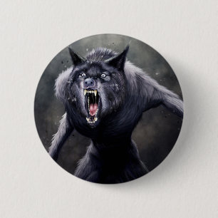 beängstigender Werwolf Button