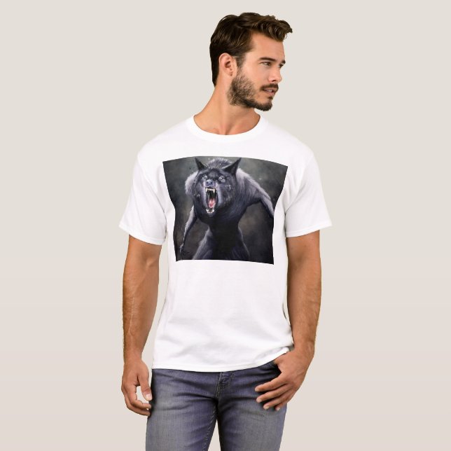 beängstigender Werwolf T-Shirt (Vorne ganz)