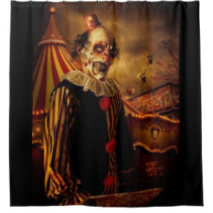 Beängstigender Zirkus Clown Duschvorhang