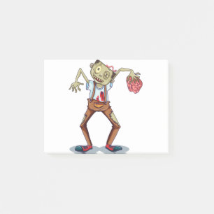 Beängstigender Zombie Post-it Klebezettel