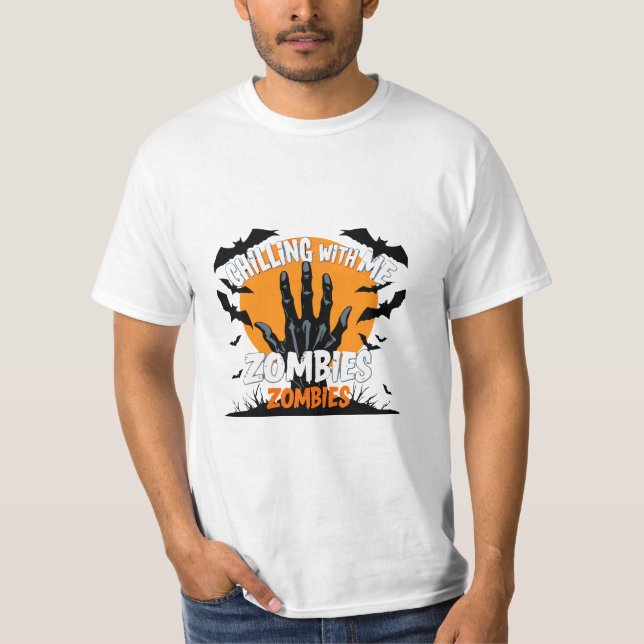 Beängstigender Zombie-T - Shirt - Erfrischung mit  (Vorderseite)