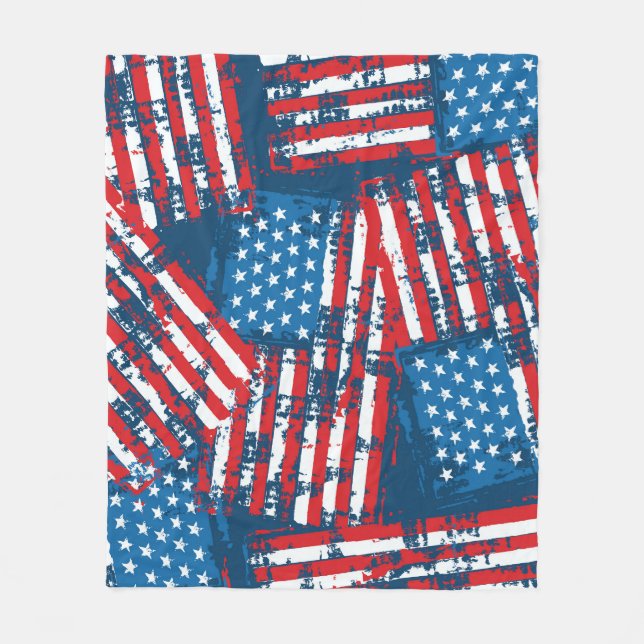 Beängstigendes amerikanisches Muster Fleecedecke (Vorderseite)