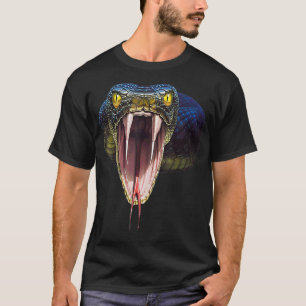 Beängstigendes Black Mamba Schlange Halloween Kost T-Shirt