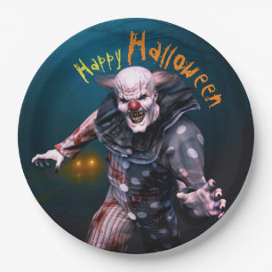 Beängstigendes Clownpapier-Platte für Halloween-H Pappteller