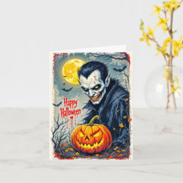Beängstigendes Creepy Vintag Vampire Happy Hallowe Karte