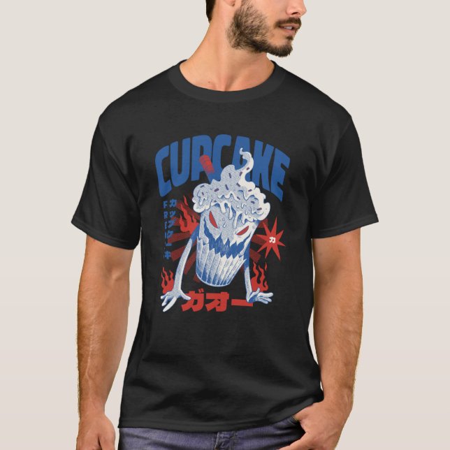 Beängstigendes Cupcake-Monster T-Shirt (Vorderseite)