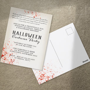 Beängstigendes erwachsenes Spritzer Halloween-Part Postkarte