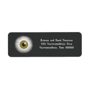Beängstigendes Eye Ball Halloween Rücksendeadresse