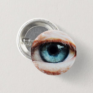 Beängstigendes Eyeball und Halloween Blue Eye / s Button