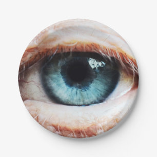 Beängstigendes Eyeball und Halloween Blue Eye / s Pappteller
