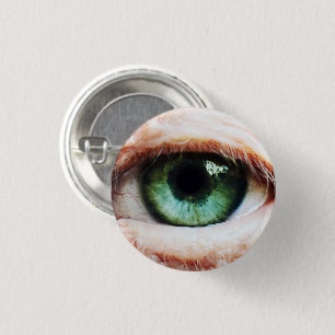 Beängstigendes Eyeball und Halloween Green Eye /  Button