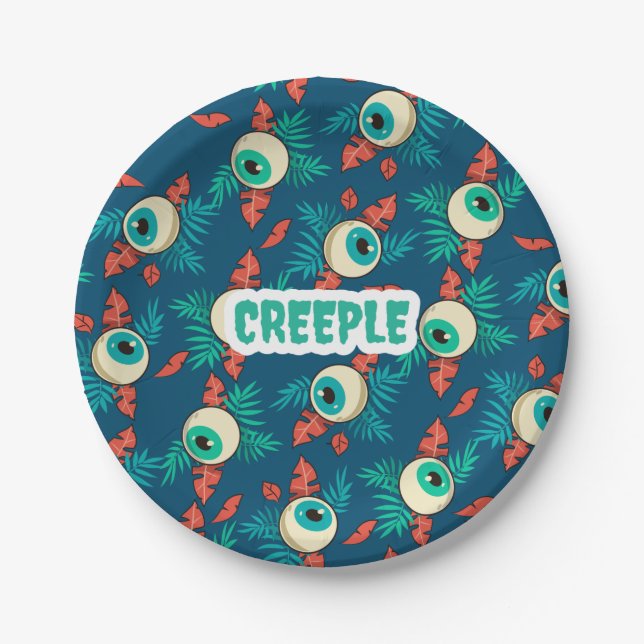 Beängstigendes Eyes Halloween Pappteller (Vorderseite)