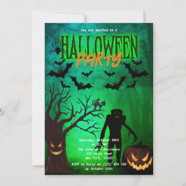 Beängstigendes Forest & Monsters Halloween-Party l Einladung