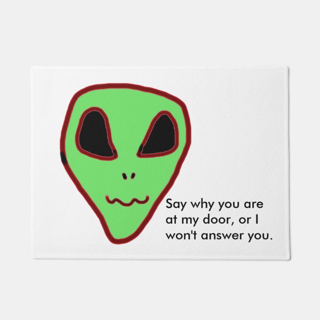 Beängstigendes Gesicht wird nicht auf Doormat antw Fußmatte (Vorderseite)