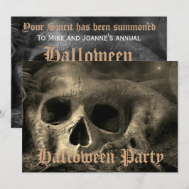 Beängstigendes Gothic Skull-Halloween-Party Einladung