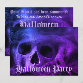 Beängstigendes Gothic Skull-Halloween-Party Einladung
