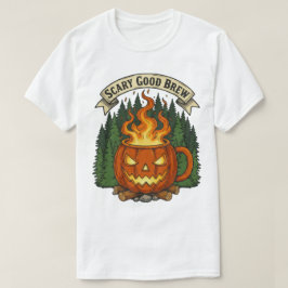 Beängstigendes gutes Brew Pumpkin Tasse Halloween  T-Shirt