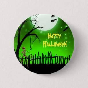 Beängstigendes Halloween Button